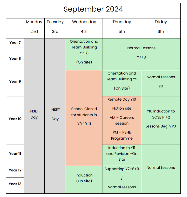 Starting School September 2024 Stratton School